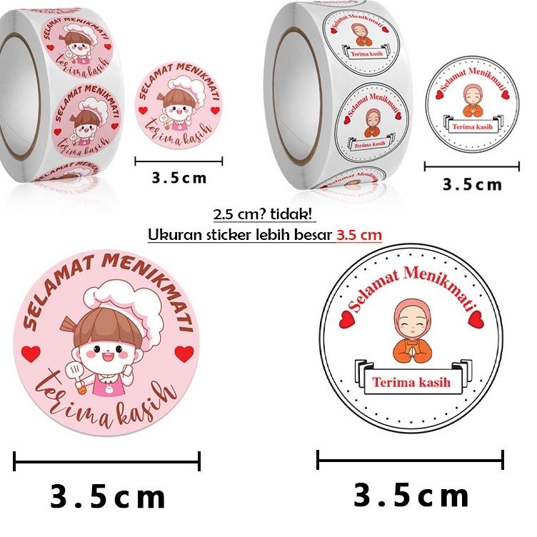 

(V9O6) ☆ PROMO 1 ROLL ISI 500 PCS STIKER UKURAN 3.5 CM SELAMAT MENIKMATI UKURAN BESAR - STICKER MAKANAN THANK YOU LABEL //Shoping@now