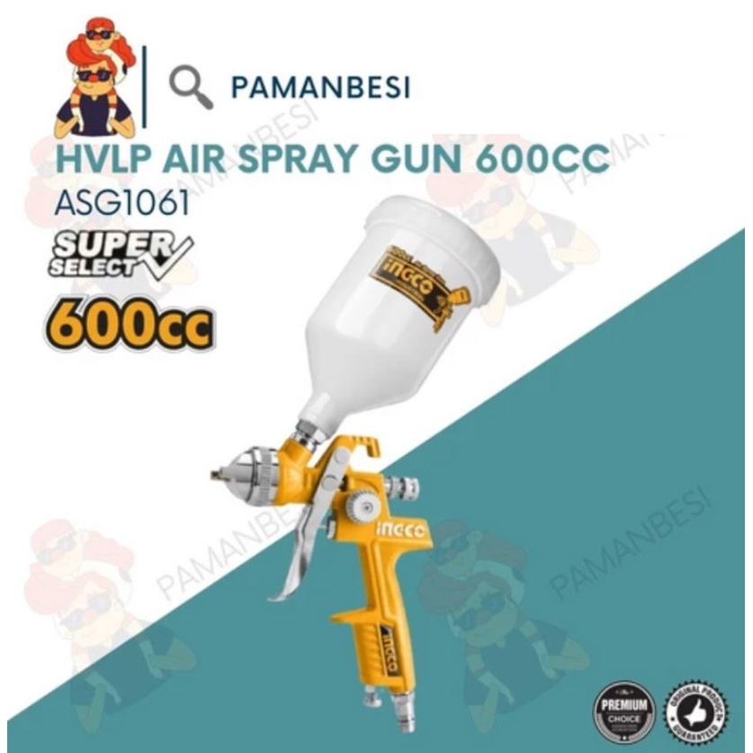 spraygun hvlp ingco spray gun hvlp 600cc hvlp ingco asg1061
