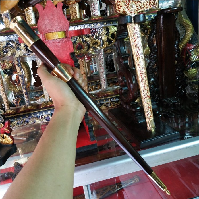 Tongkat Komando Soekarno Logo Garuda Kayu Nagasari Isi Tombak Pusaka