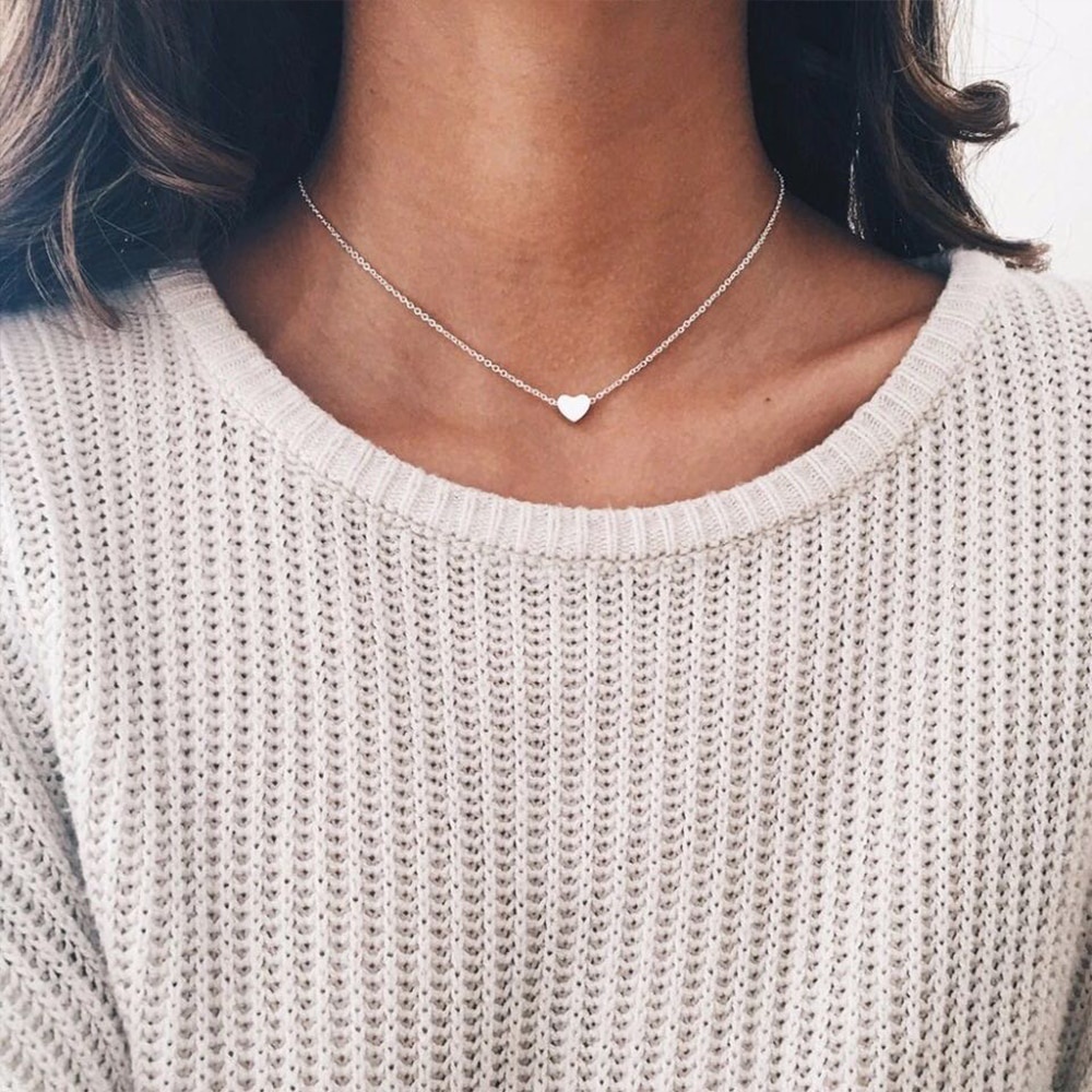 Kalung Choker Bahan Stainless Steel Warna Emas Untuk Wanita