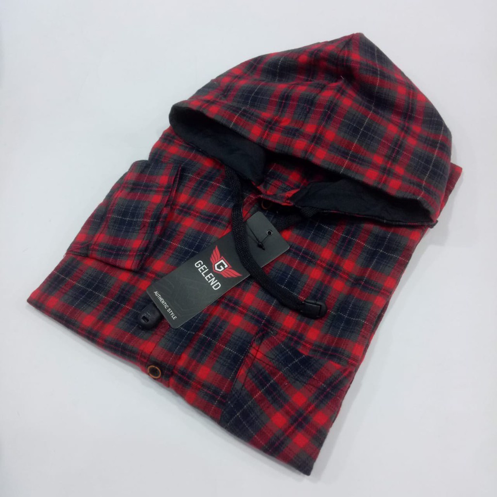 KEMEJA FLANEL HOODIE PANJANG / KEMEJA FLANEL HOODIE / KEMEJA FLANEL HOODIE PANJANG KEKINIAN