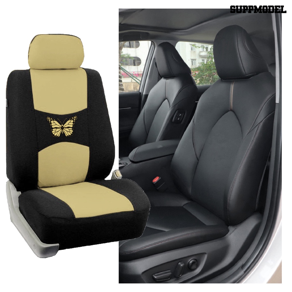 Suppmodel 1 Set Cover Pelindung Jok Mobil Bahan Kain Stretch Warnawarni Mudah Dipasang