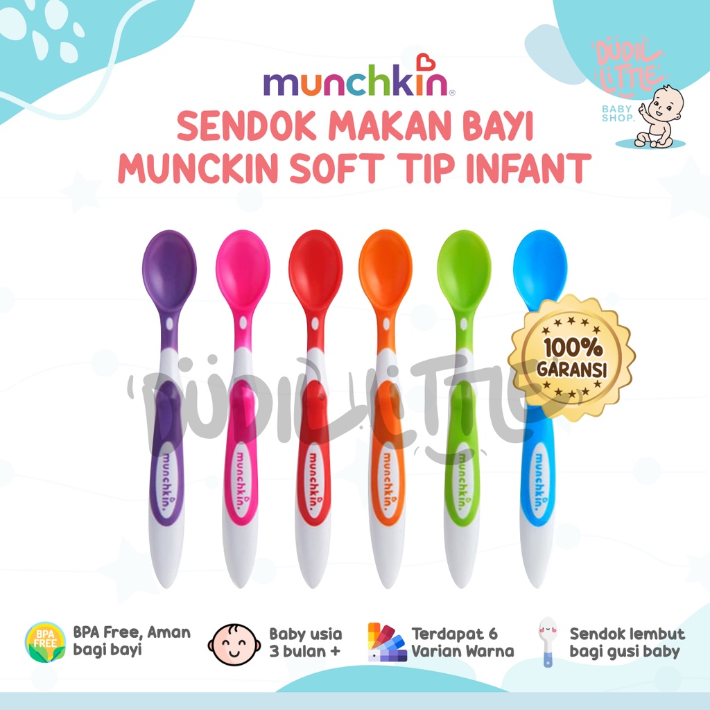 SENDOK MUNCHKIN SOFT TIP INFANT SPOON SATUAN BISA COD