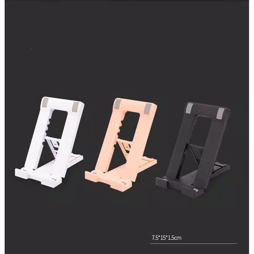 Folding Desktop F105 Universal Stand Phone Holder Anti Slip Docking Lipat Dudukan Handphone Tablet