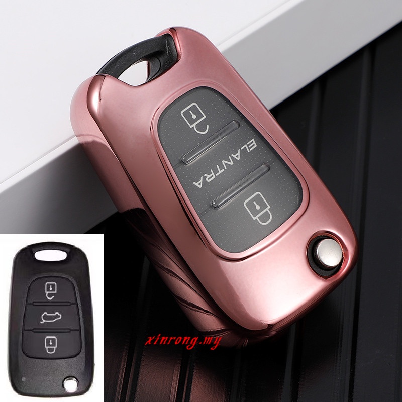 Hyundai Elantra Tucson Ioniq Casing Kunci Remote Mobil Flip Bahan Silikon