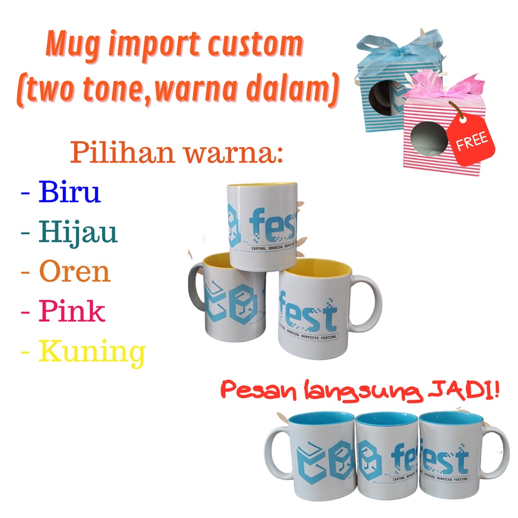 Mug Custom Premium Tanpa PO