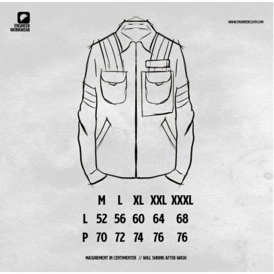 LOGGING WEARPACK SERIES/KEMEJA KERJA UNISEX BY ENGINEERCLOTH