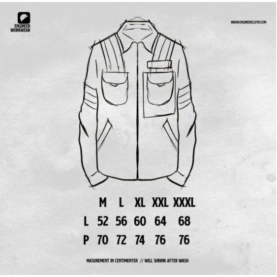 LOGGING WEARPACK SERIES/KEMEJA KERJA UNISEX BY ENGINEERCLOTH