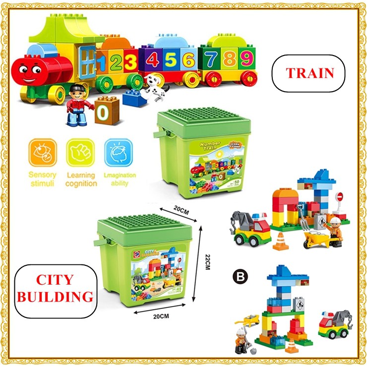  BALOK  LEGO  DUPLO Mainan  anak City Building Train 