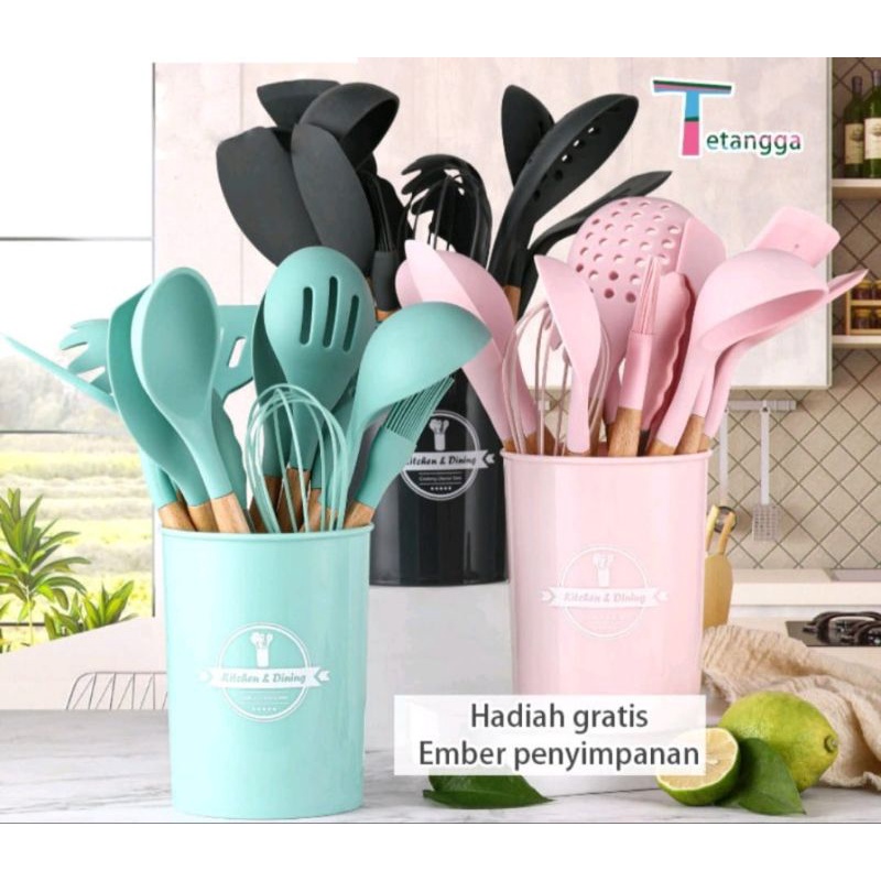 Spatula silikon set tahan panas
