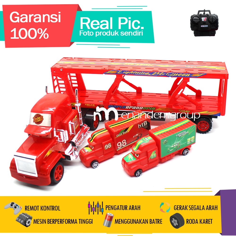 Mainan Mobil Remot Kontrol RC Truk Kontainer Mega Fire (Ukuran Besar)