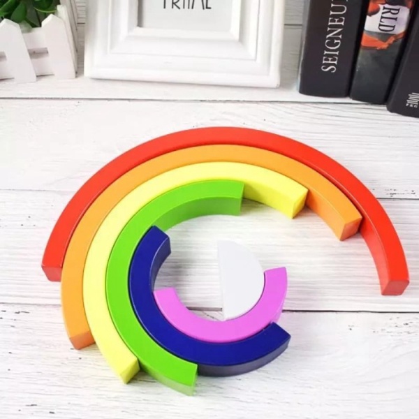 

Limited Pelangi Dijual Block COLOUR BLOCK Mainan Susun RAINBOW STACKING Edukasi Anak