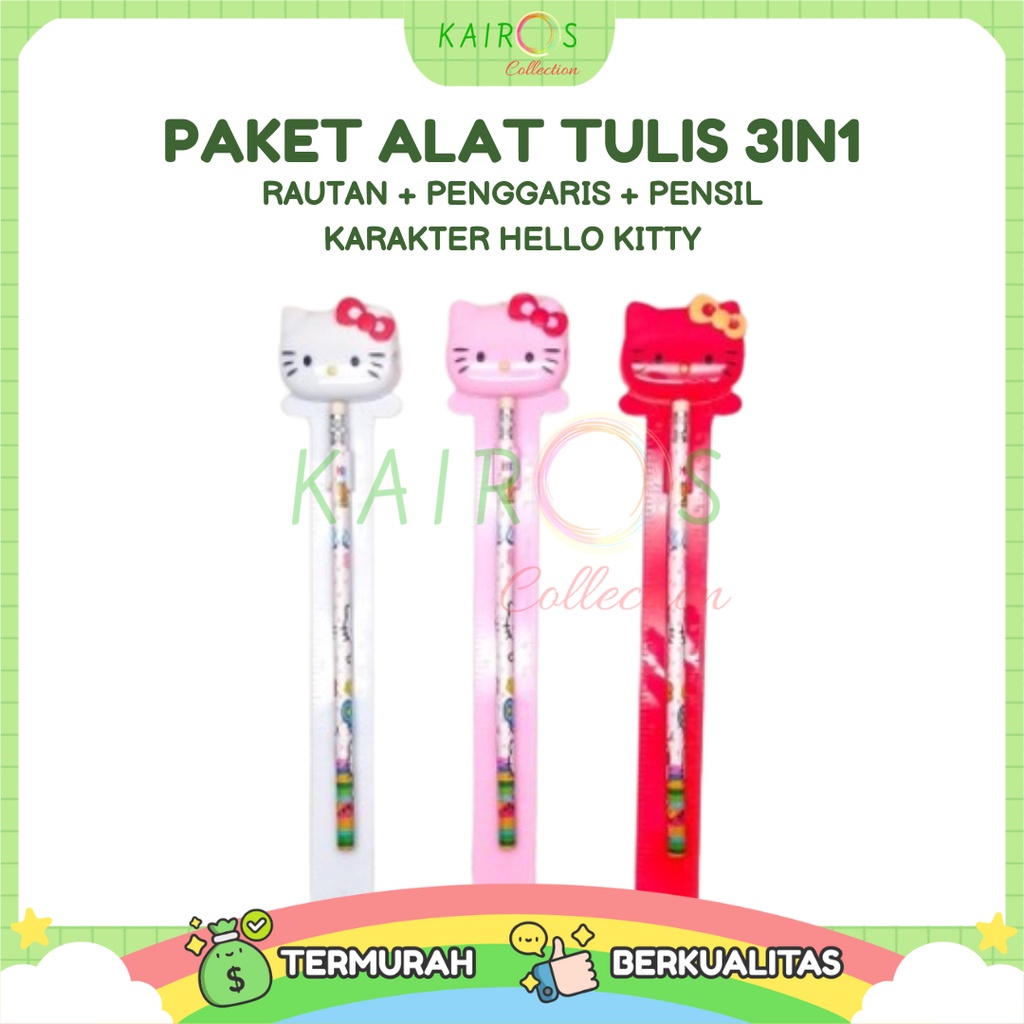 RAUTAN + PENGGARIS + PENSIL KARAKTER HELLO KITTY