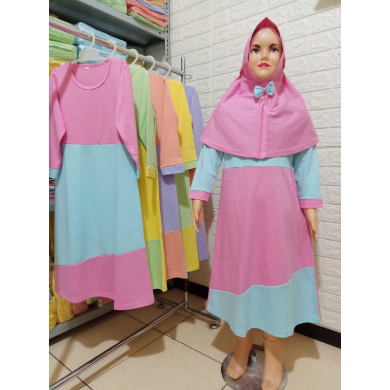 Gamis  Anak Perempuan Set Hijab ids 64