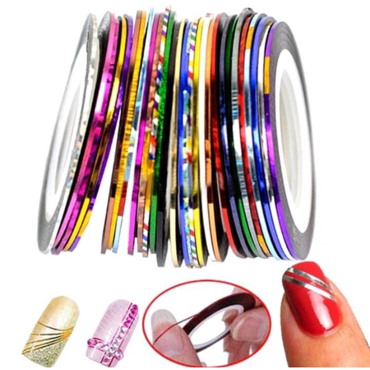 NAILART ACCESORIES-MM STRIPING TAPE LINE NAILART (RANDOM COLOR)