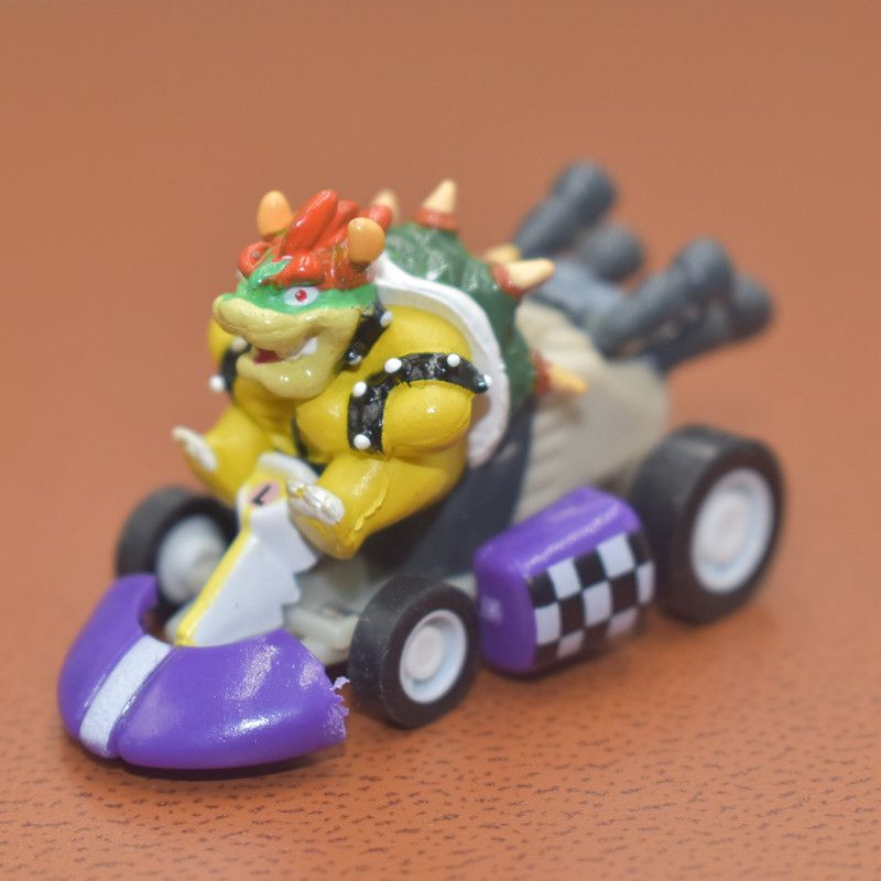 5.5cm Super Mario Bros Kart Pull Back Car Figures Action Figure Doll Kids Toys 6 PCS Collectibles