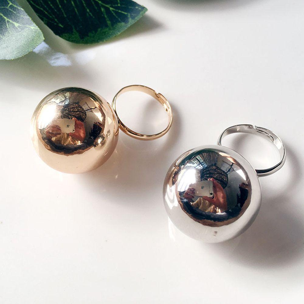 Cincin Warna Emas Dan Silver Dapat Disesuaikan Untuk Wanita
