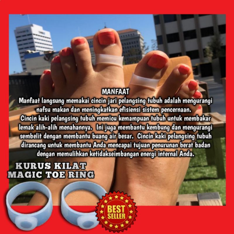 CINCIN PELANGSING Magic Toe Ring Penurun Berat Badan No Pelangsing Obat Diet Korset Herballife