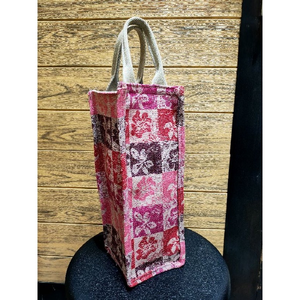 tas botol air minum 2 liter bahan rajut an  motif cantik lapis furing pas untuk botol minum viral