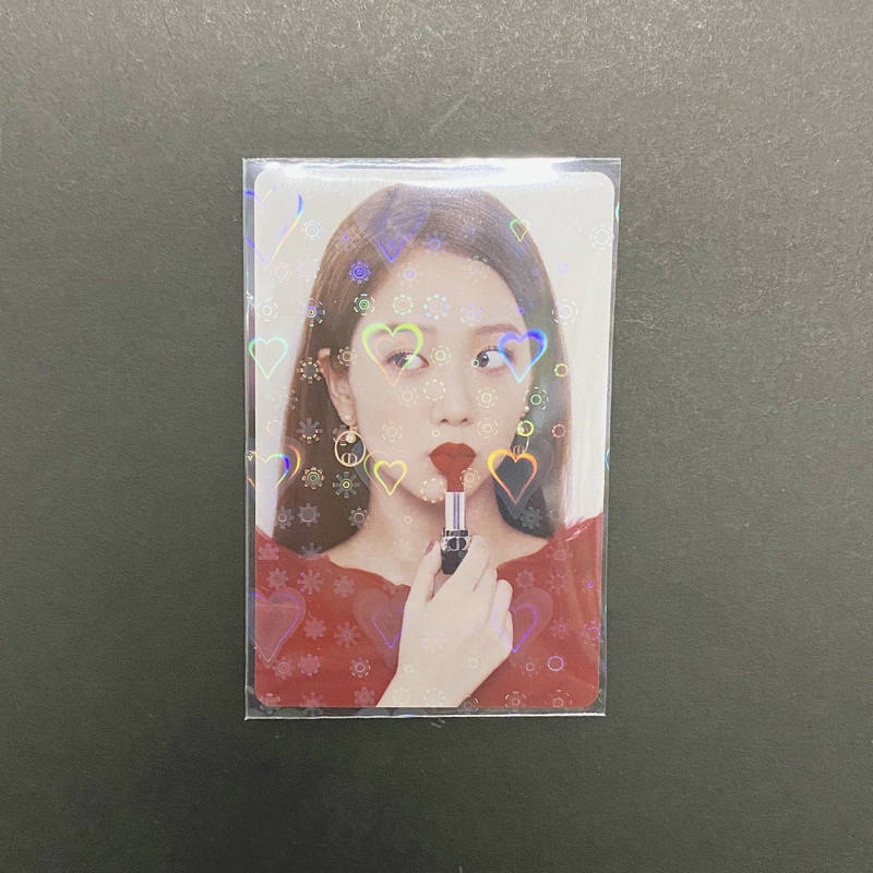 50pcs Sarung Kartu Laser Holografik Bentuk Hati