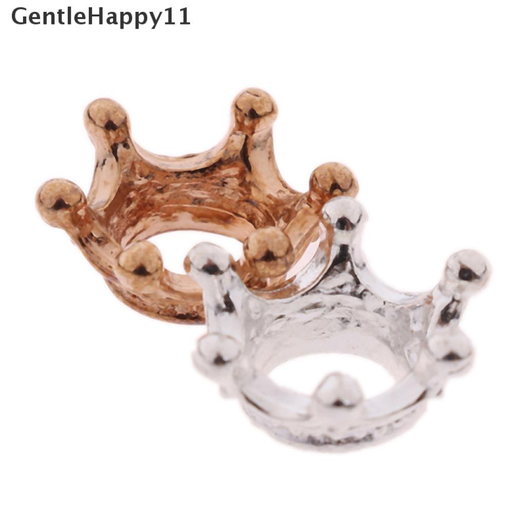 Gentlehappy 2pcs / Set Mainan Miniatur Mahkota Metal Skala 1: 12 Untuk Aksesoris Rumah Boneka