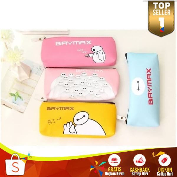 

Tempat Pensil BP35 Pencil Case Colourfull Baymax Pouch Kosmetik Organizer Disgrip Cewek Murah