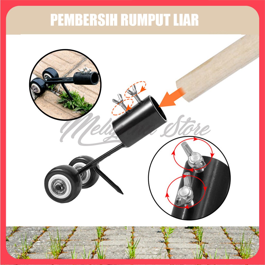 Alat Pembersih Rumput Liar Model Dorong Dengan Roda