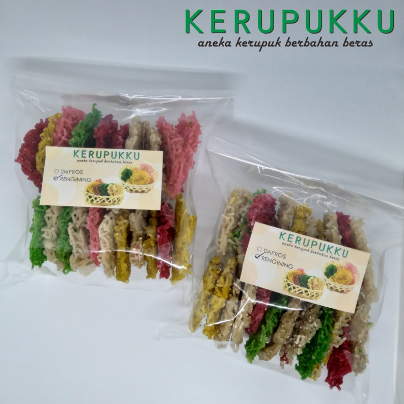 

Kerupuk beras/Kerupuk rengining/Kerupuk warna-warni/Kerupuk mentah siap goreng