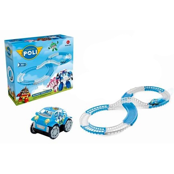 SUPER TRACK ROBOCAR POLI 38PCS - KADO MAINAN ANAK