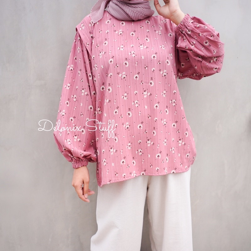 Eudora flower korean blouse