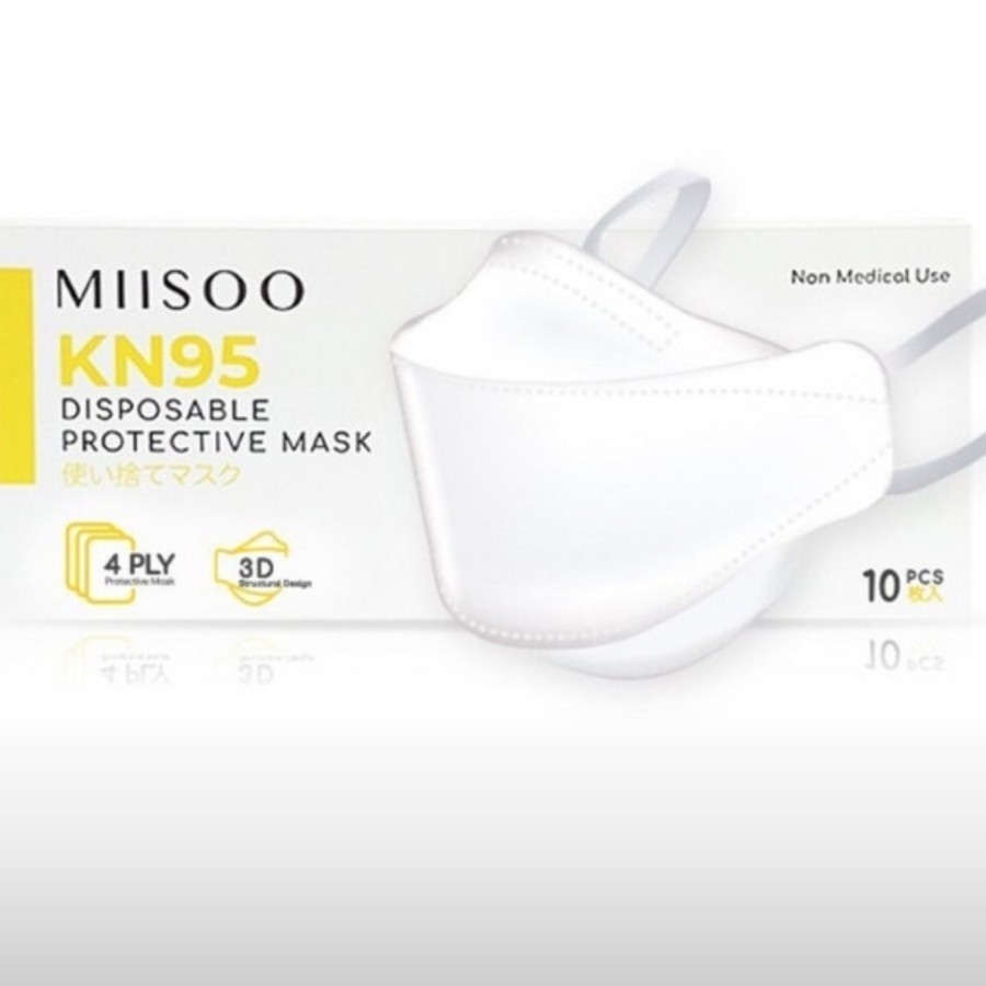 MIISOO KN95 - Duckbill Disposable Protective Mask 3D - Mouson KN 94 4ply / Masker Medis Kesehatan