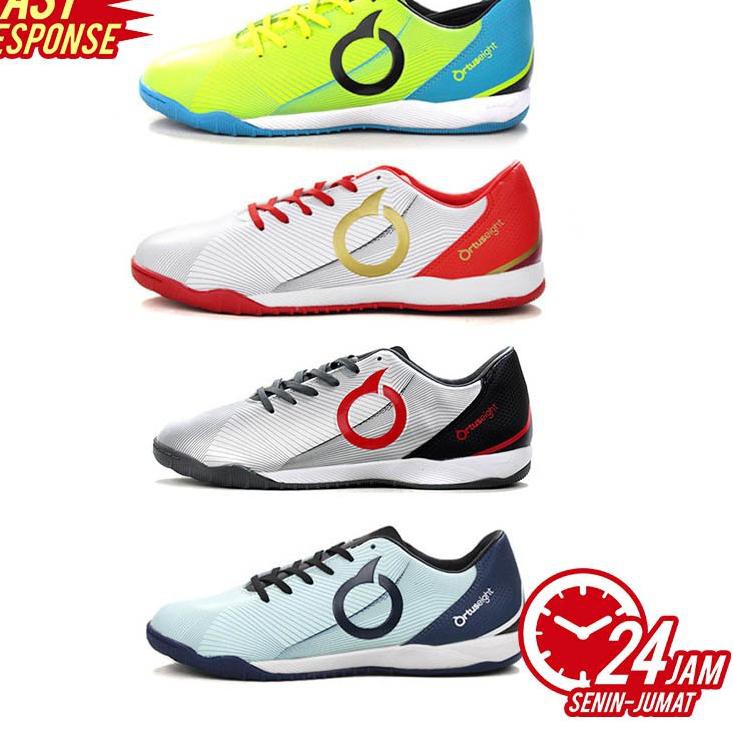 ￣ EDF SEPATU FUTSAL ORTUSEIGHT PRODIGY IN SKY BLUE NAVY, FLUO GREEN, WHITE RED ✴
