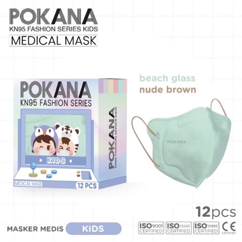 Masker POKANA KN95 6 PLY FASHION SERIES KIDS Earloop Medical Face Mask