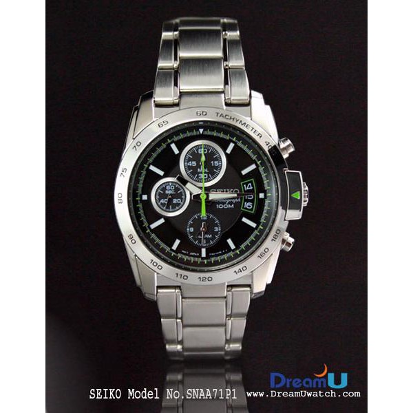 Seiko Quartz SNAA71P1 Chronograph Black Dial | Jam Pria SNAA71