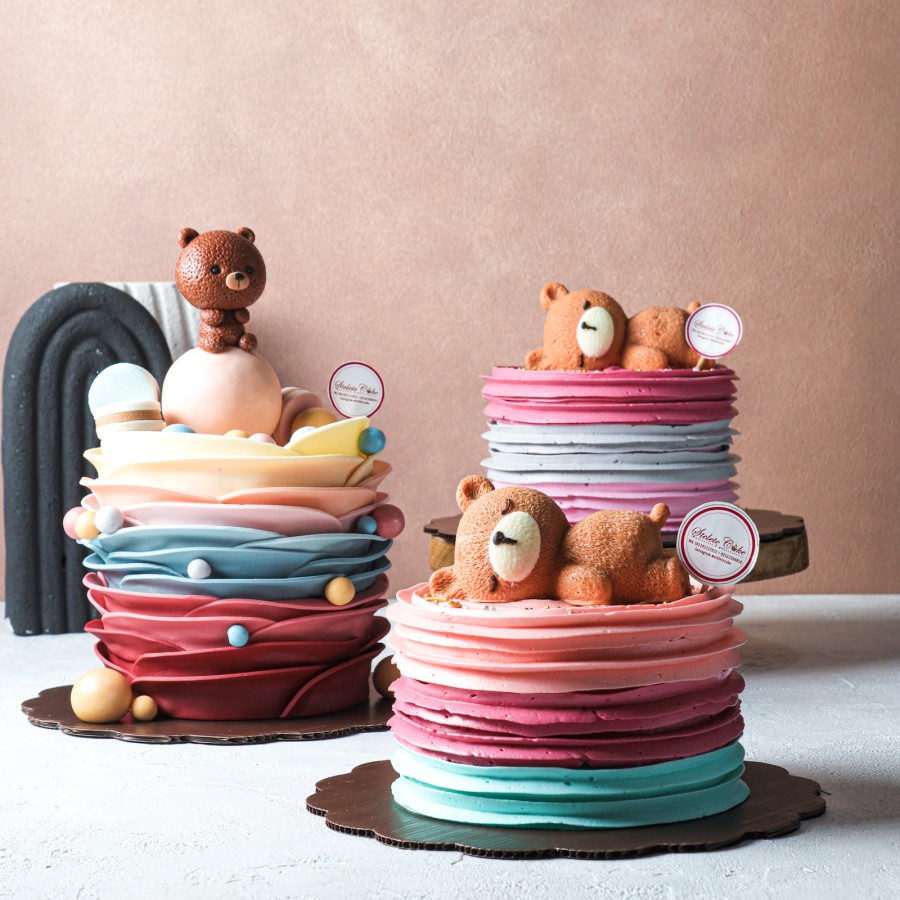 

Mini Cake diameter 12 cm Teddy Bear Lucu Imut
