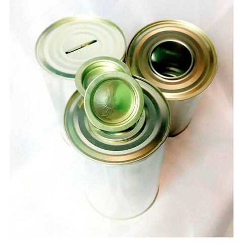 celengan kaleng polos buka tutup