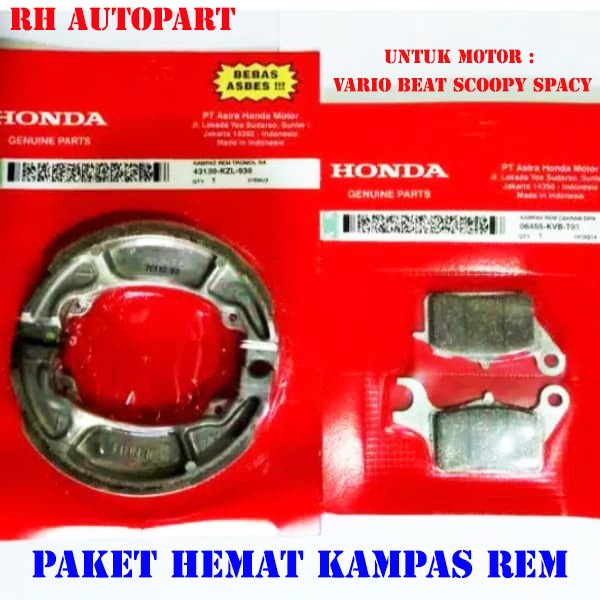 PAKET HEMAT SERVICE OLI MPX2 MATIC &amp; OLI GARDAN AHM &amp; KAMPAS REM BELAKANG BEAT F1 VARIO 110 SCOOPY F1 SPACY &amp; DISPAD BEAT F1 BEAT ESP KAMPAS REM DEPAN BEAT F1 KAMPAS REM BELAKANG KZL &amp; KAMPAS REM DEPAN KVB