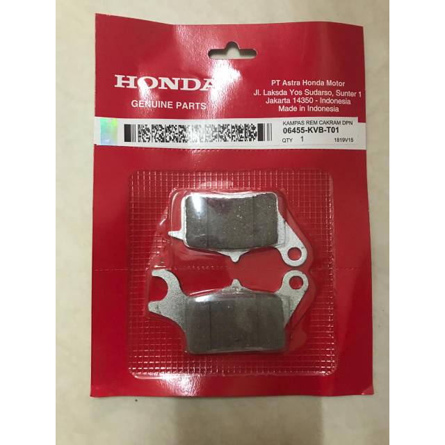 Dispad kampas rem cakram depan KVB 06455 KVB T01 Beat Fi