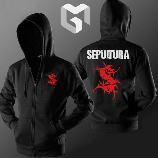 Jaket Hoodie Sweater Sepultura  Sweatshirt Zipper