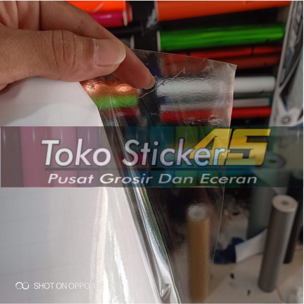 

Sticker Scotlet putih transparan merk profik