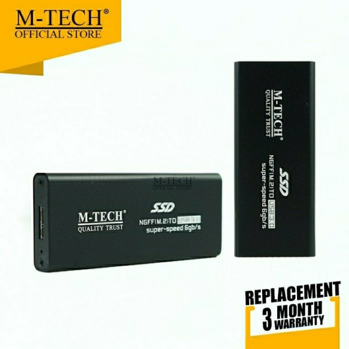 Case SSD M.2 NGFF SATA USB 3.0 - SSD Enclosure Hardisk Casing M-Tech