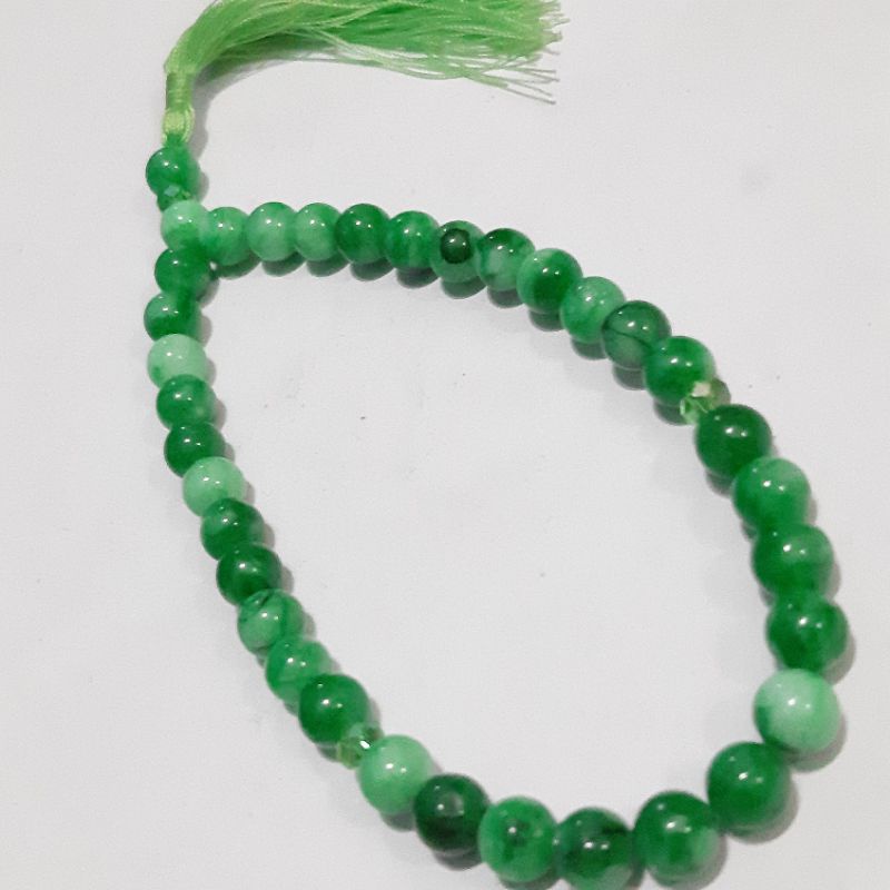 TASBIH BATU GIOK IJO 8MM 33 BUTIR