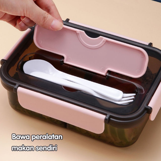 [MURAH] Lunch box / kotak makan siang tahan panas / kotak maakn siang kedap udara portable 1100 ML PADMA