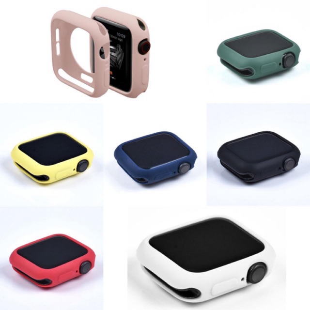 Rubber silicon bumper Case apple watch iwatch 40mm 42mm 38mm IWO 8 9 10 TPU soft cover pink casing