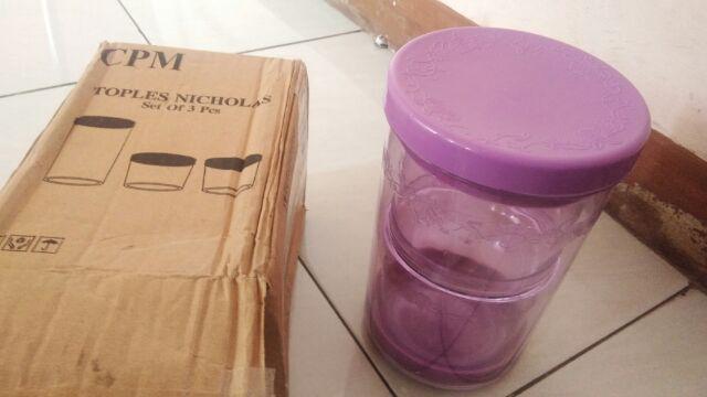 Cpm Nicholas Sorage Set Of 3 Pcs / Toples Plastik/ Toples Kue/ Toples Set