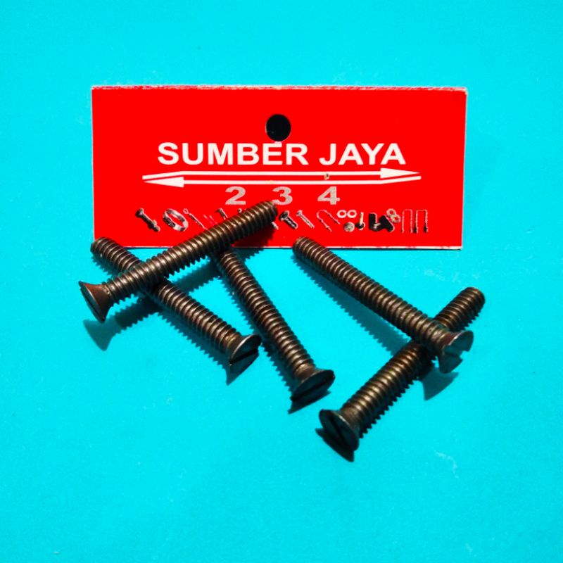 Baut JF 5 x 40 Minus hitam TERMURAH