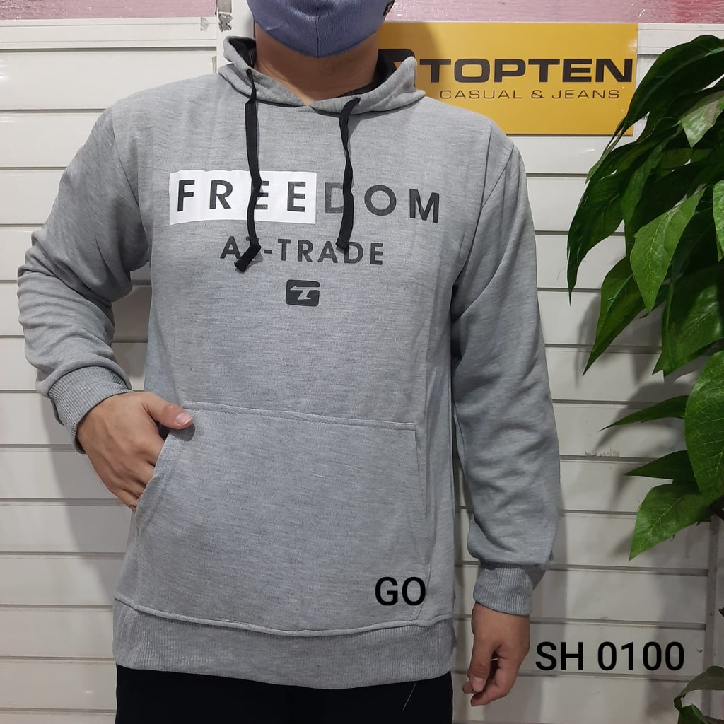 gof TOPTEN SWEATER Pakaian Pria Outerwear Sweater Cardigan Hoodie Jaket Casual Motif Lengan Panjang