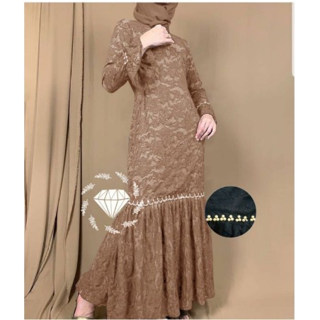 GAMIS BRUKAT MAXI NURHALIZA DUYUNG MUSLIM PREMIUM KEKINIAN 2021