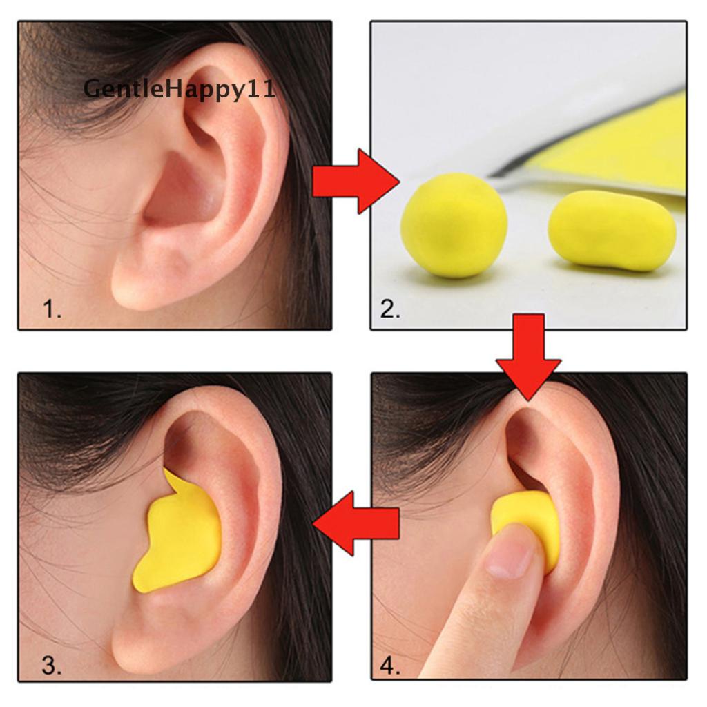 Gentlehappy 60pcs / Pak Earplug Kedap Suara Anti Bising Untuk Tidur