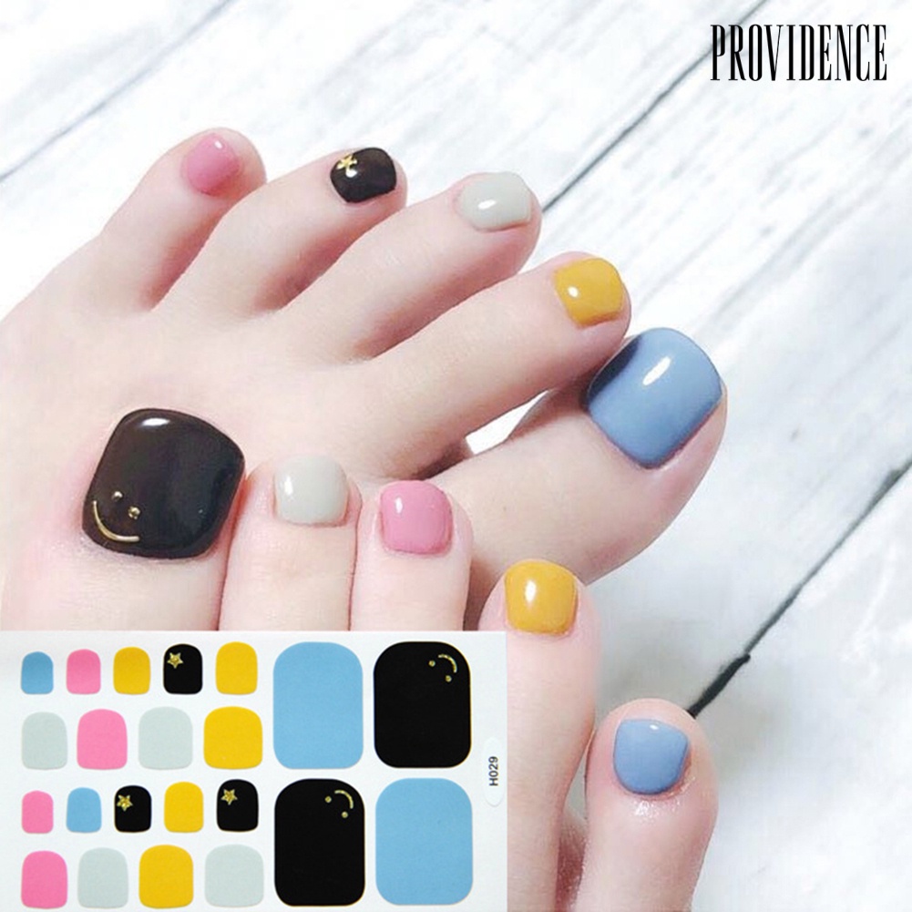 Providence Stiker Kuku Motif Hati / Bulan / Smile Tahan Air Untuk Nail Art